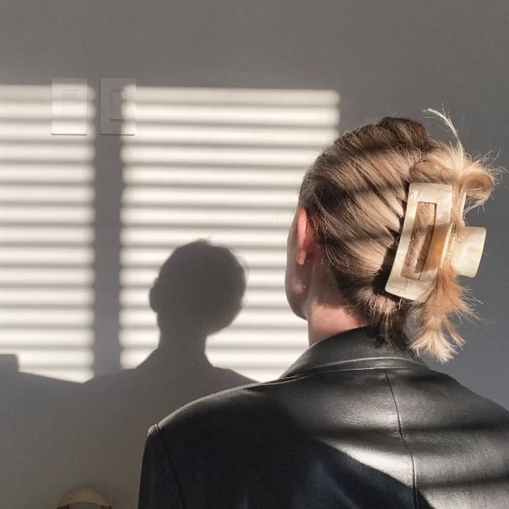 3/$20 Cream Acetate Large Hair Claw
